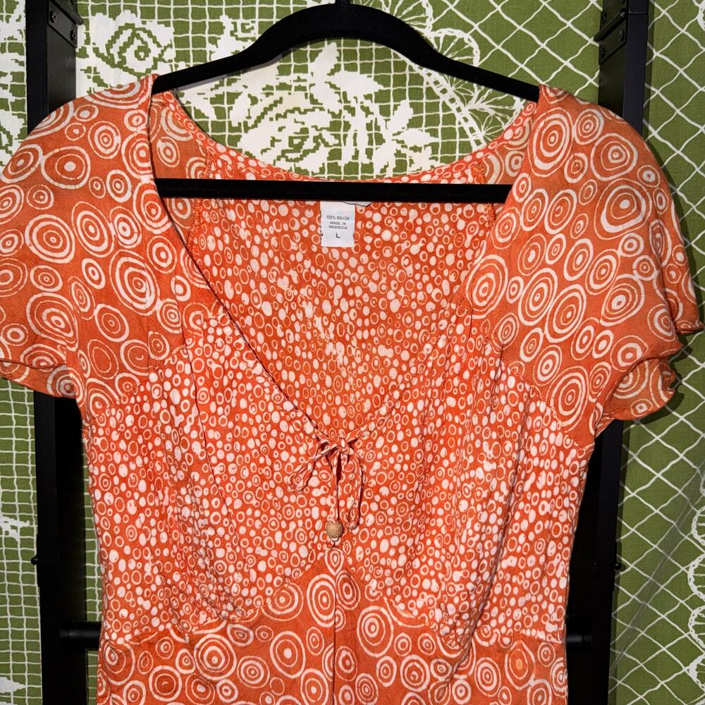 Nomadic Traders Vintage 90s Mixed Print Rayon Blouse